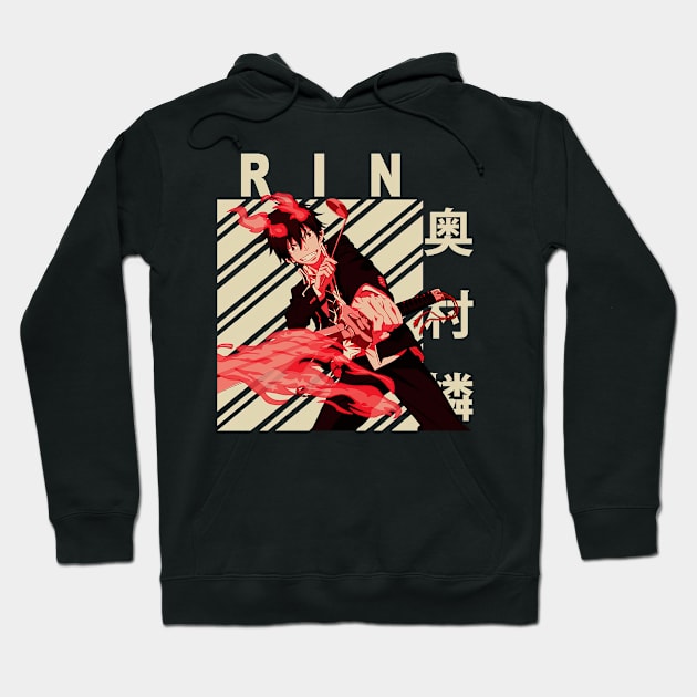 Rin Okumura Vintage Art Hoodie by eldridgejacqueline